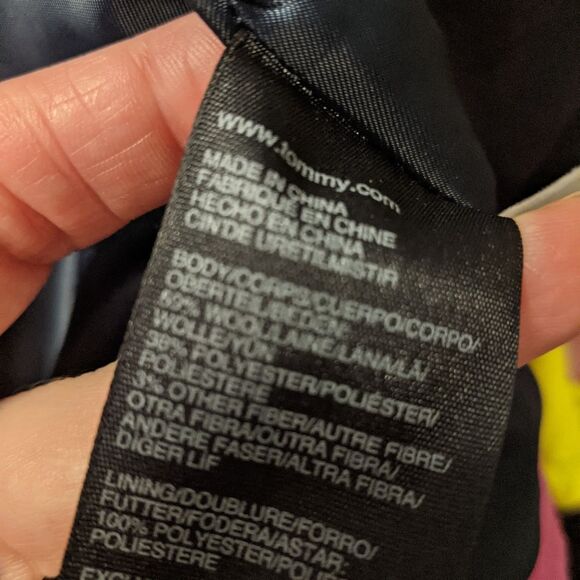 Tommy Hilfiger Pink Wool Pea Coat M - Picture 4 of 7